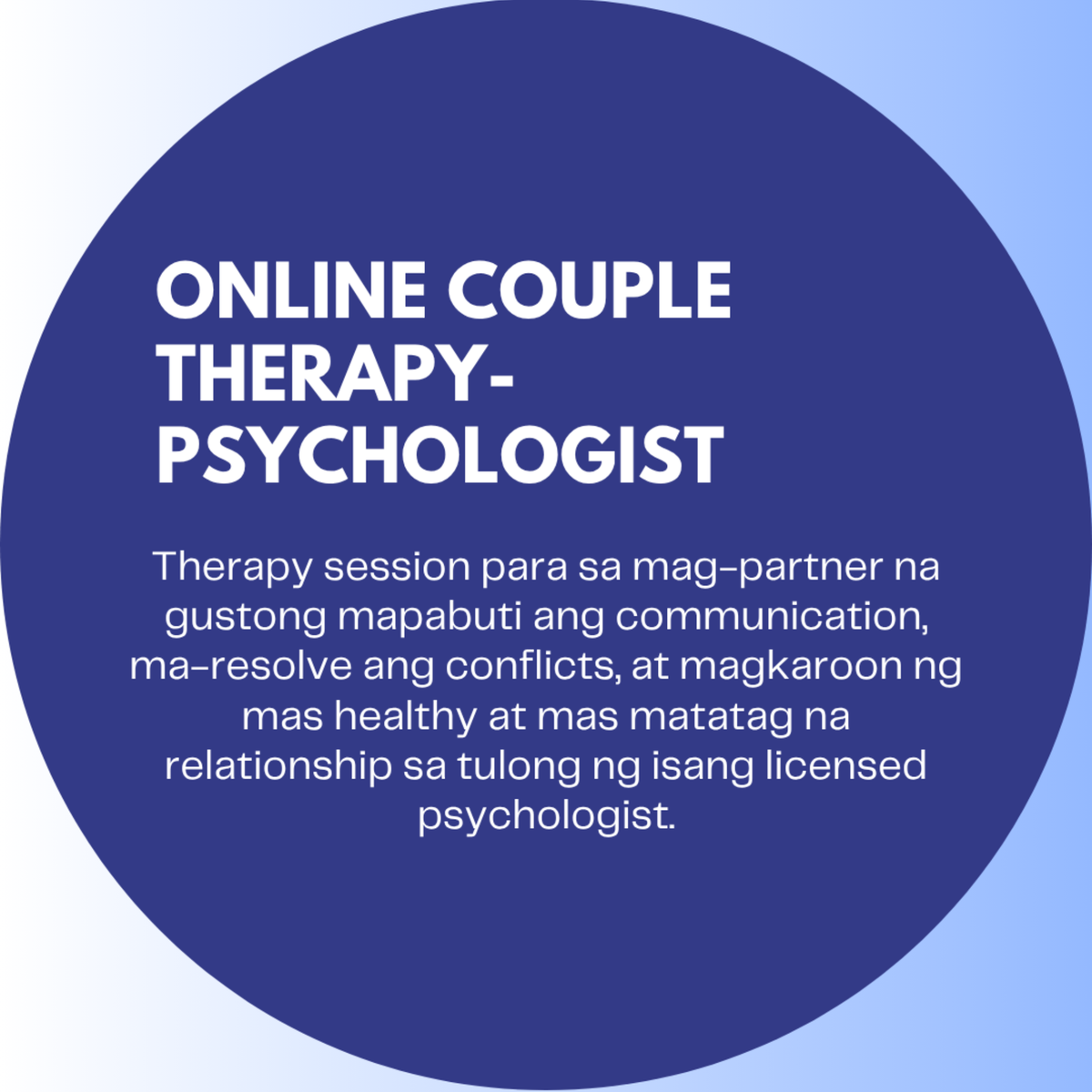 Online Couple Therapy (Licensed Psychologist)